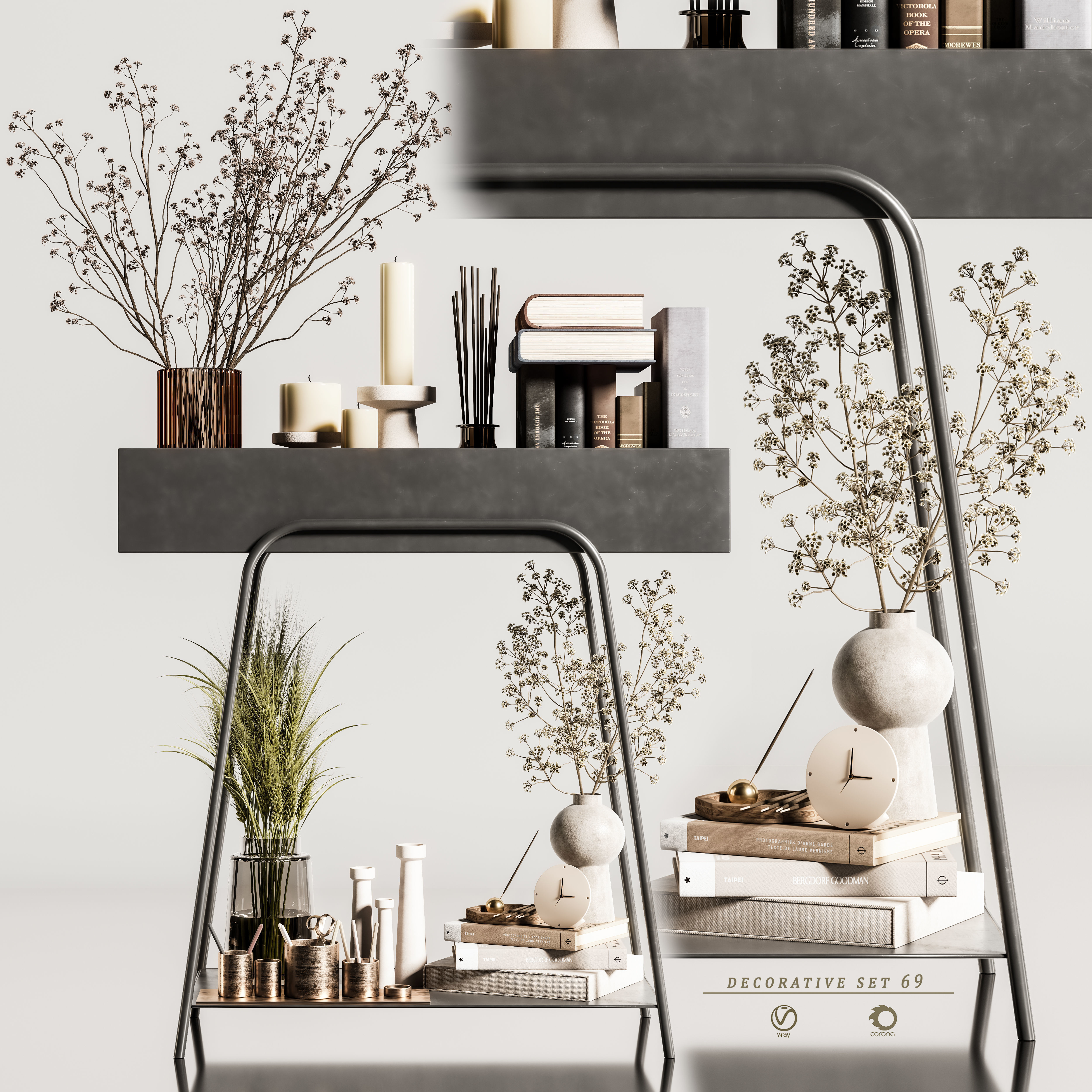 decorative set 69 3D model_2