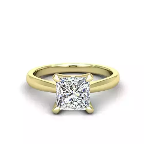 Engagement ring Linda princess 3D print model