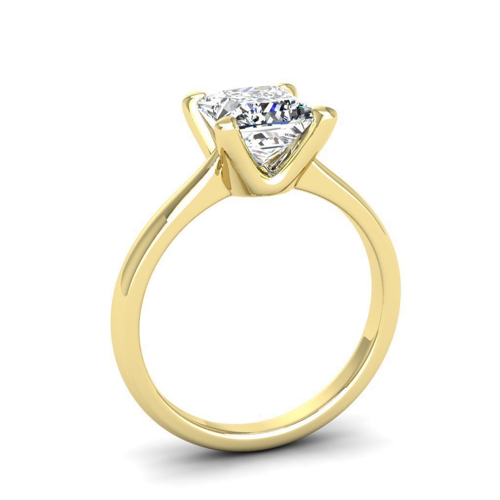 Engagement ring Linda princess 3D print model_20