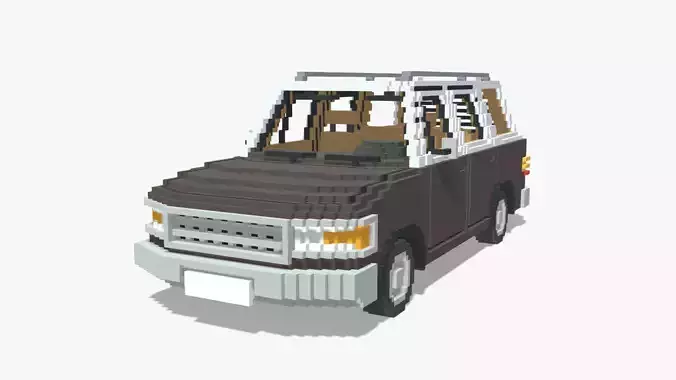 Voxel Wagon Car