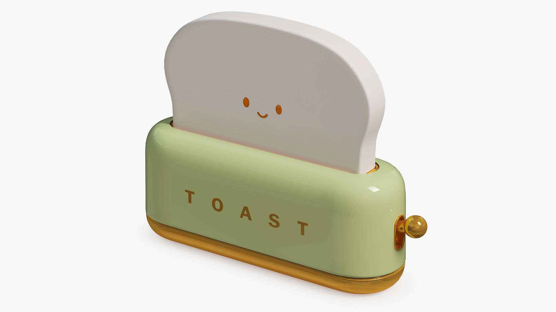 Set of Toaster Lamps Kawaii 3D model_2