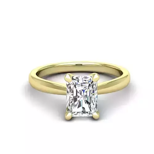 Engagement ring Linda radiant 3D print model