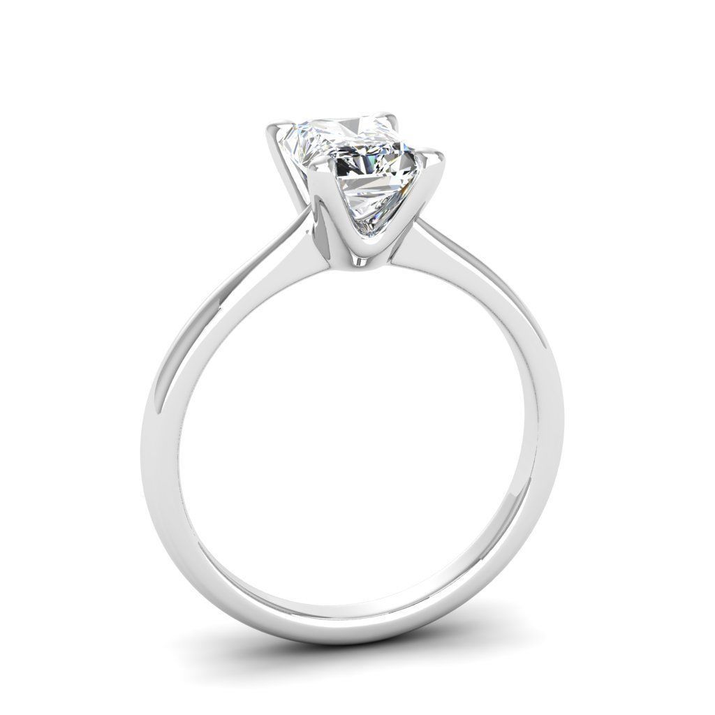 Engagement ring Linda radiant 3D print model_20