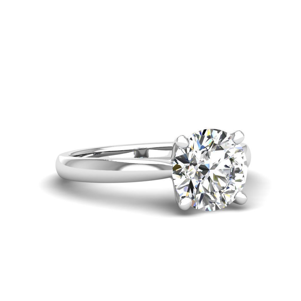 Engagement ring Linda round 3D print model_13