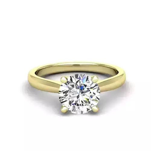 Engagement ring Linda round 3D print model