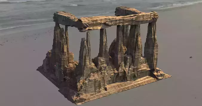 Golem giant Ruins Rocks