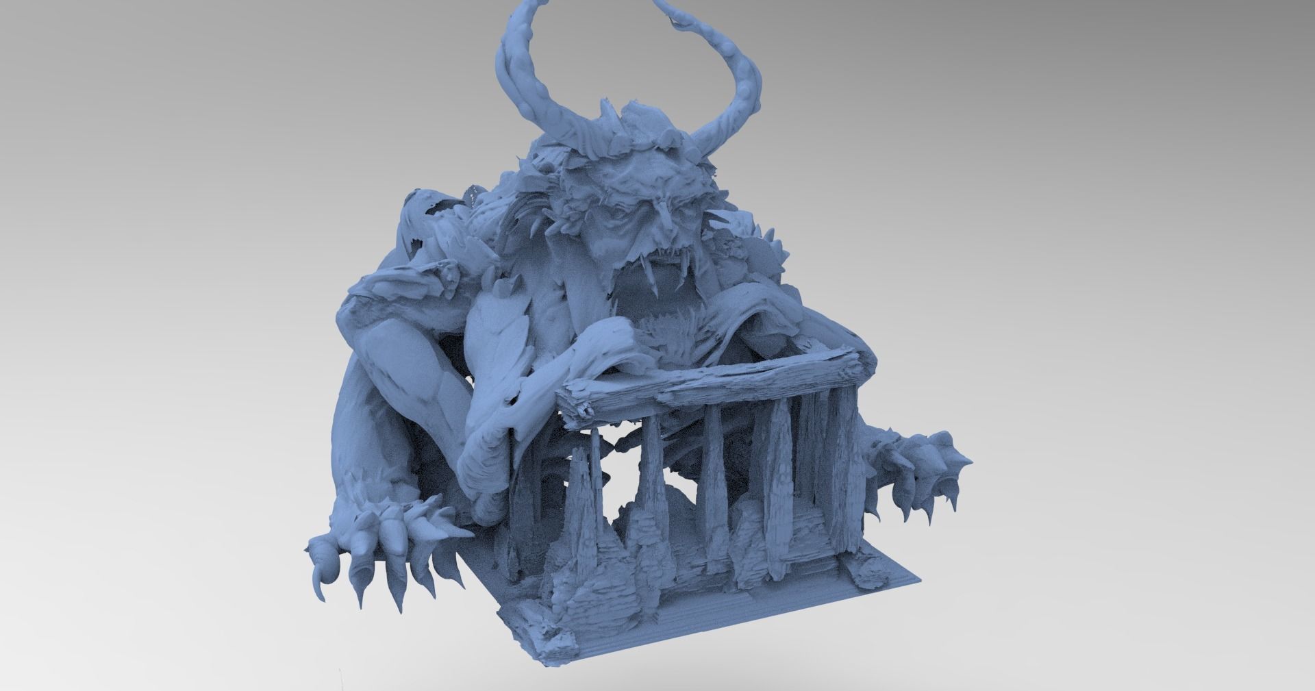 Golem giant Ruins collection  3D model_6