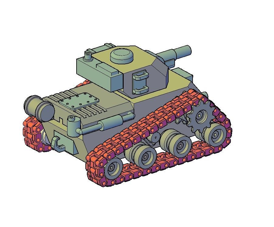 TANK OLD MODEL 3D print model_6