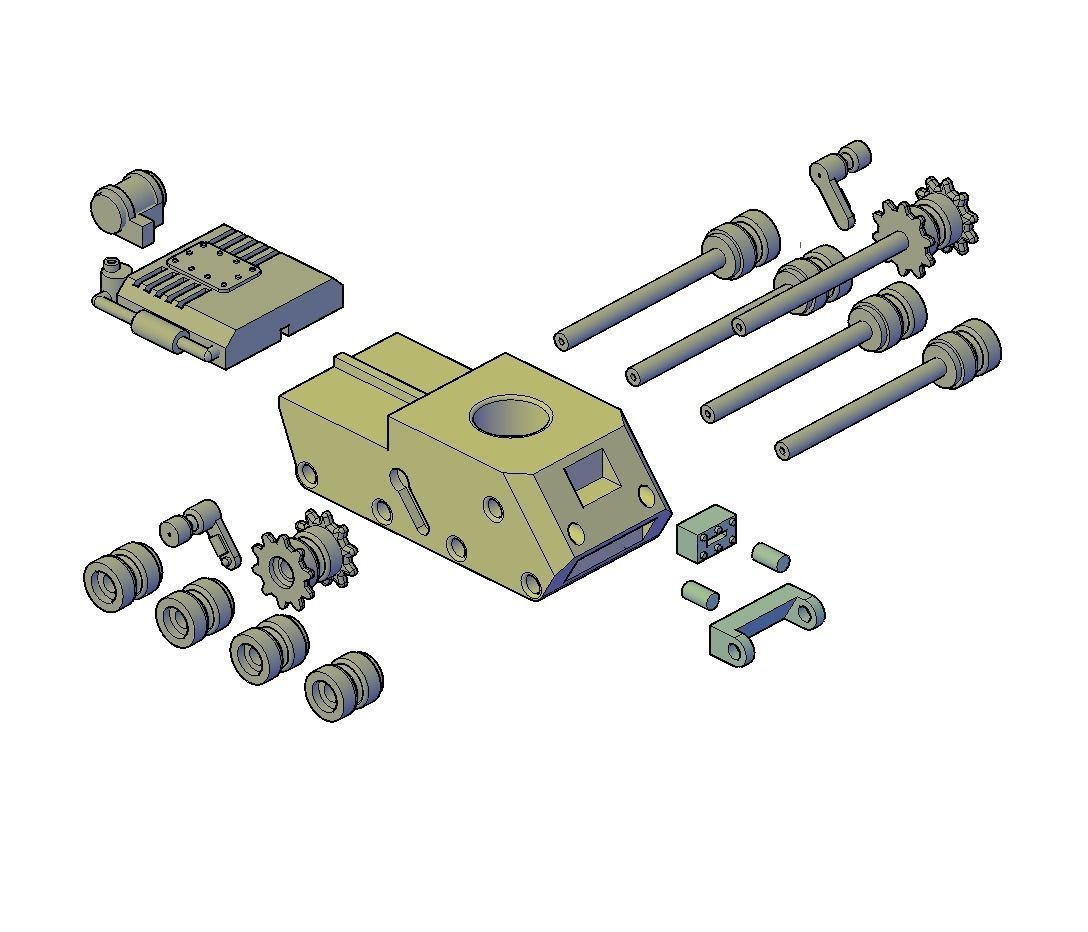 TANK OLD MODEL 3D print model_2