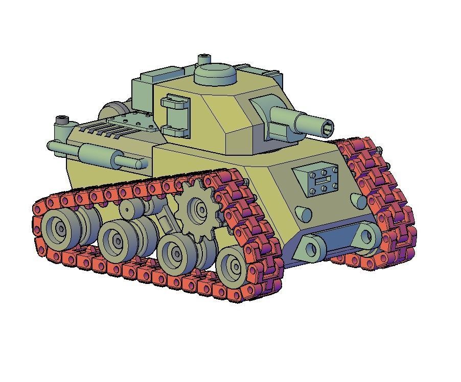 TANK OLD MODEL 3D print model_1