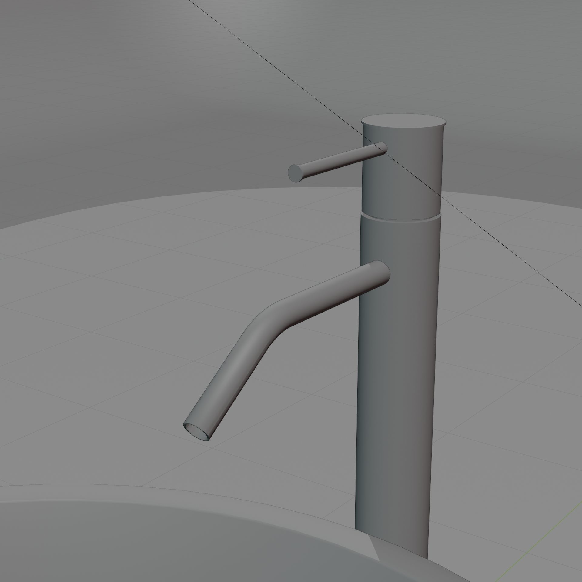 Modern Bathroom Sink 2 Low-poly 3D model_11