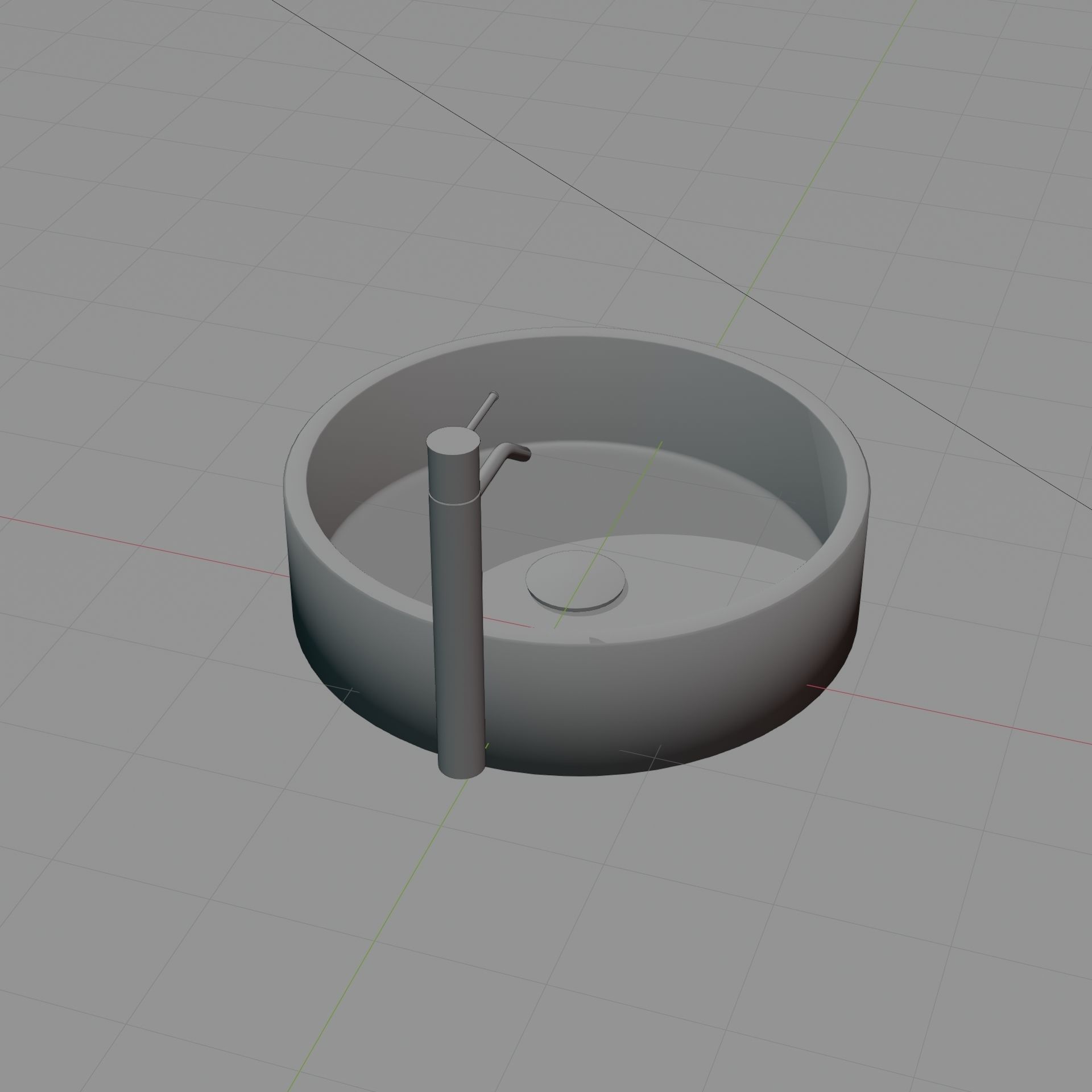 Modern Bathroom Sink 2 Low-poly 3D model_9