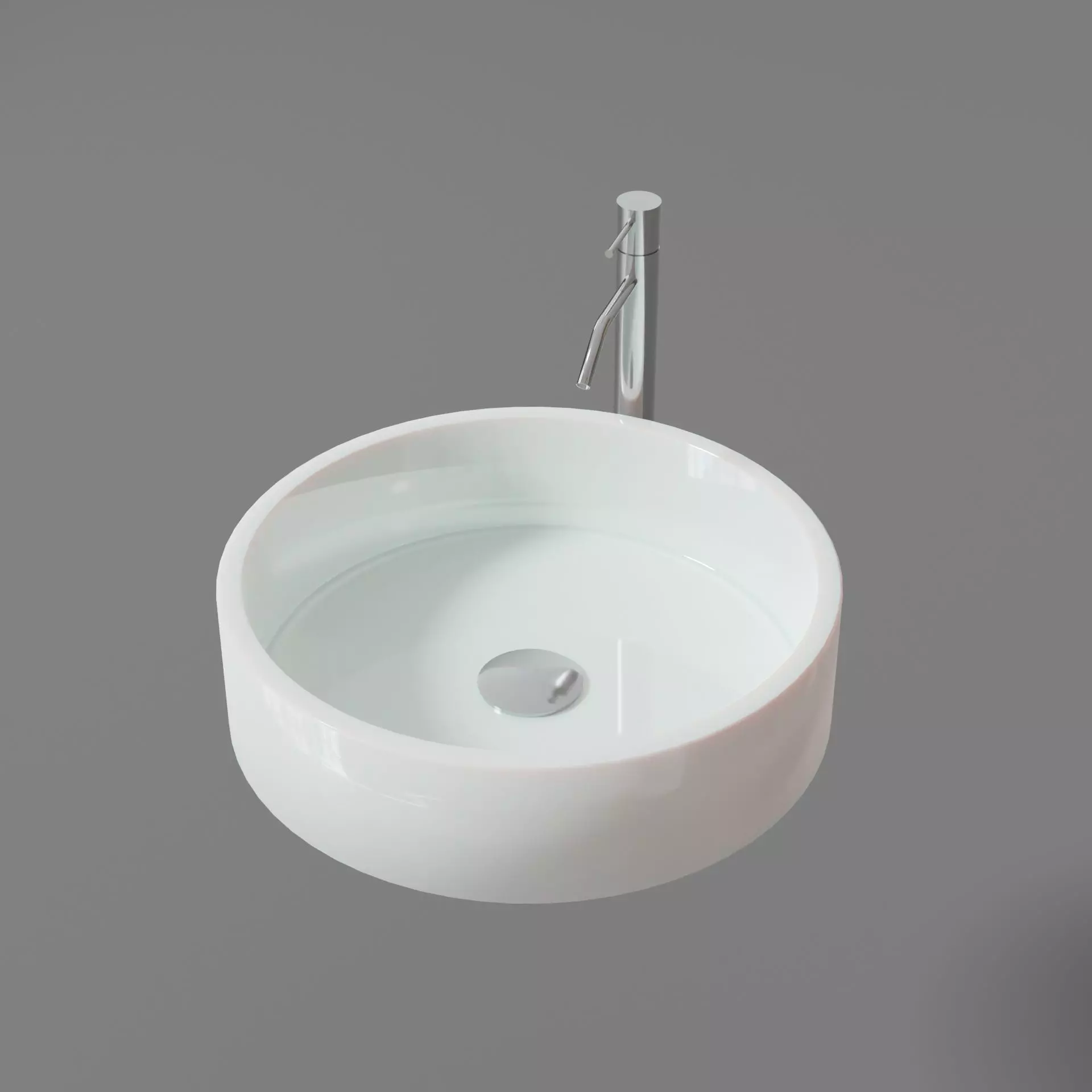 Modern Bathroom Sink 2 Low-poly 3D model_0
