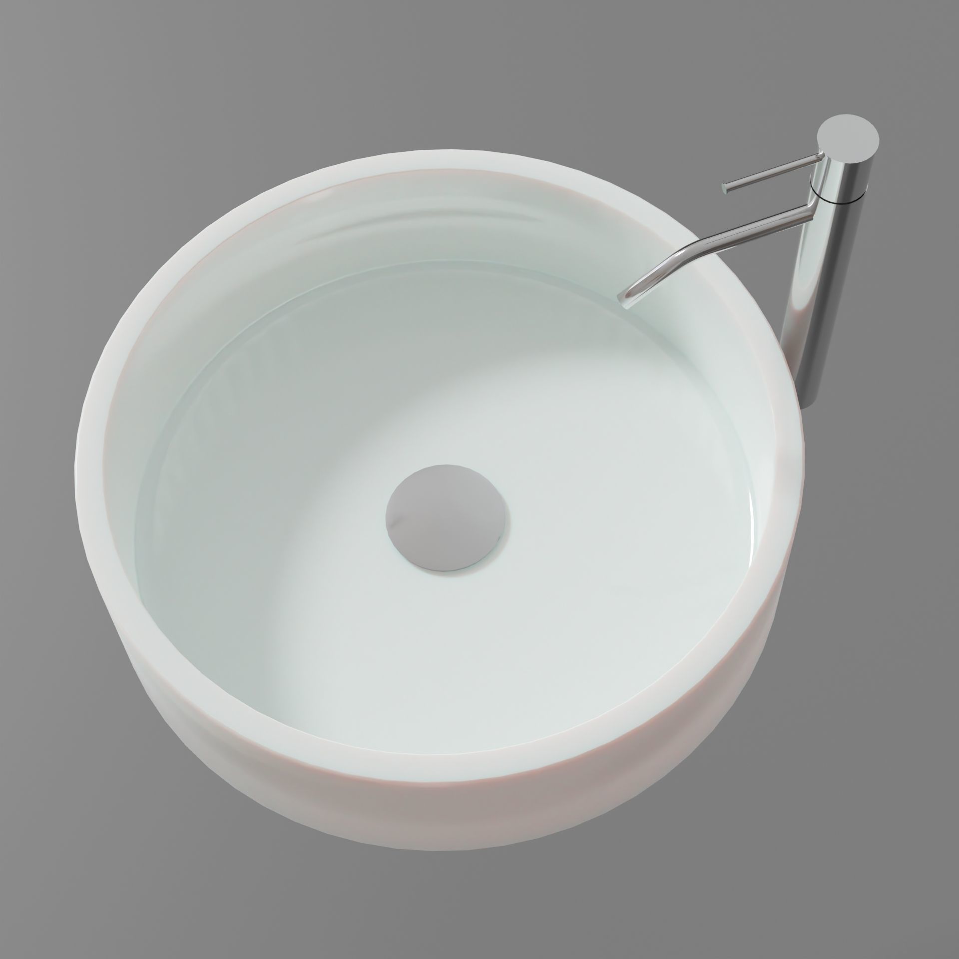 Modern Bathroom Sink 2 Low-poly 3D model_5