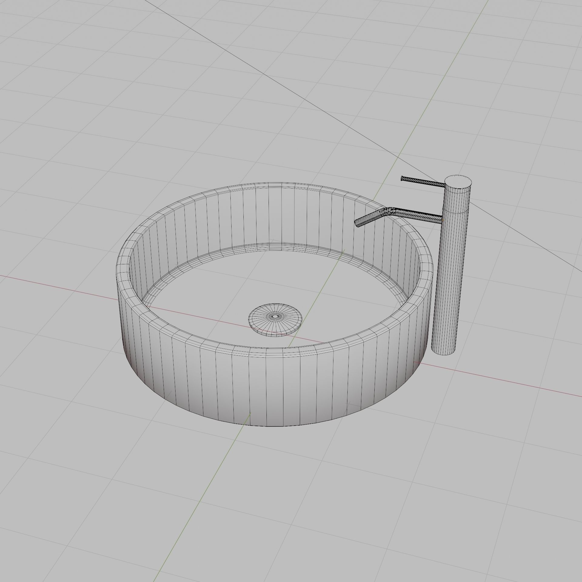 Modern Bathroom Sink 2 Low-poly 3D model_17