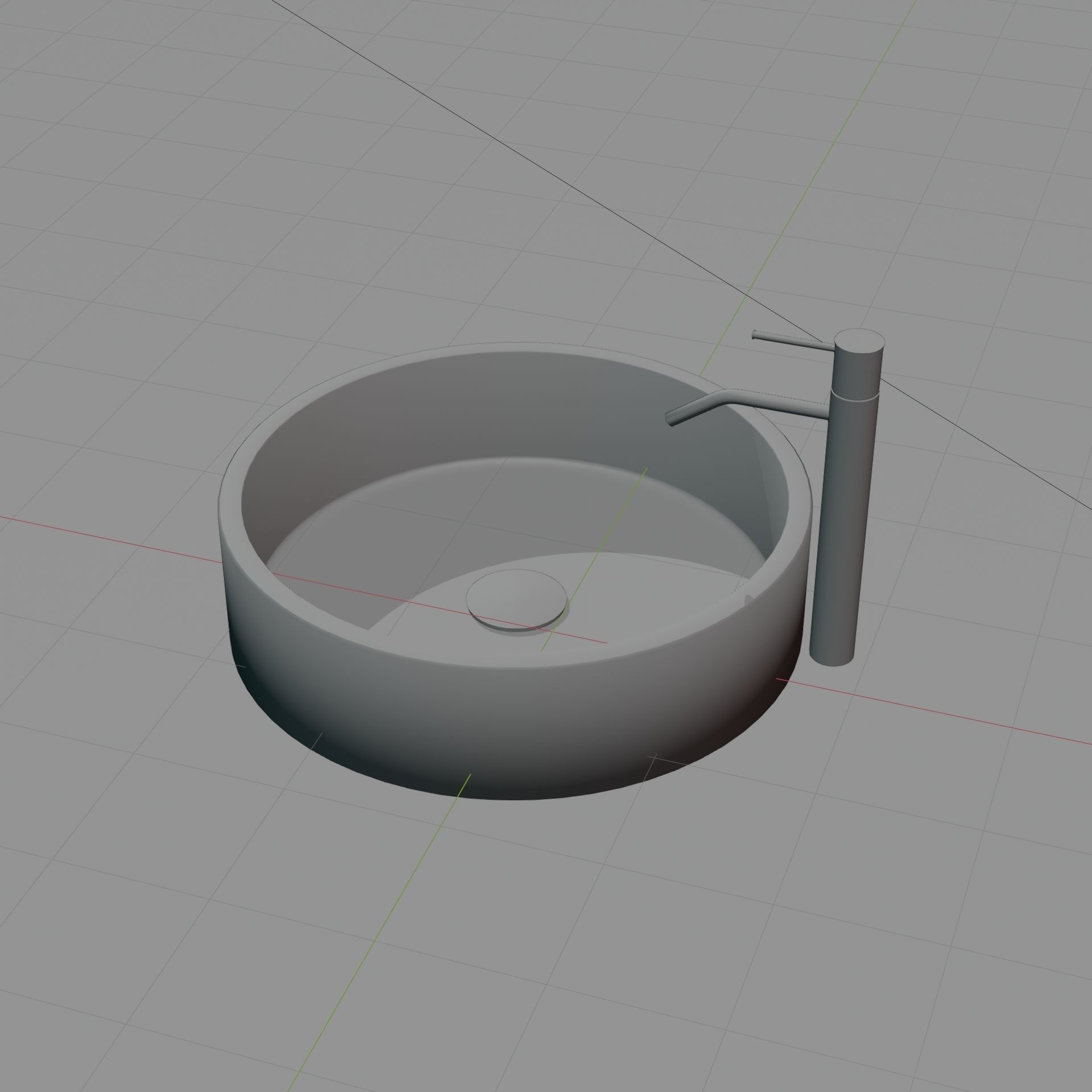 Modern Bathroom Sink 2 Low-poly 3D model_10