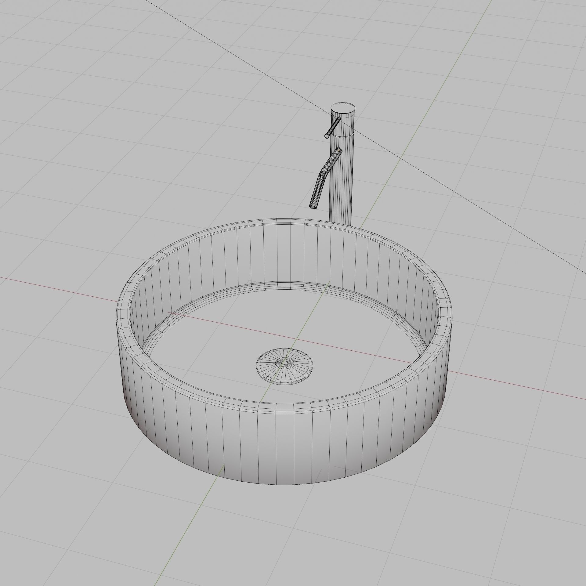 Modern Bathroom Sink 2 Low-poly 3D model_14