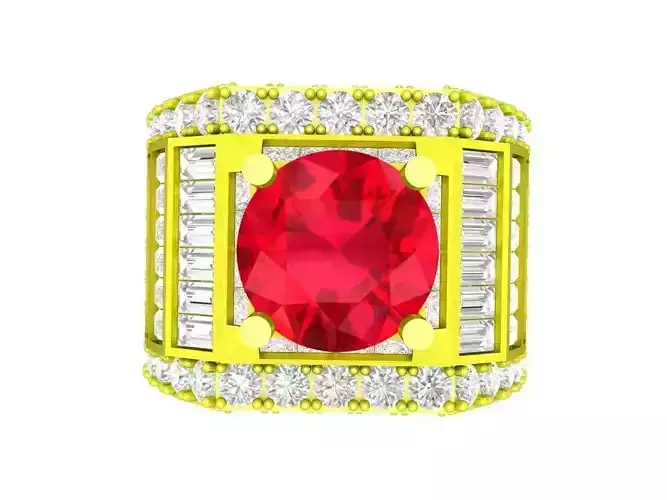 7100 korean style diamond men ring