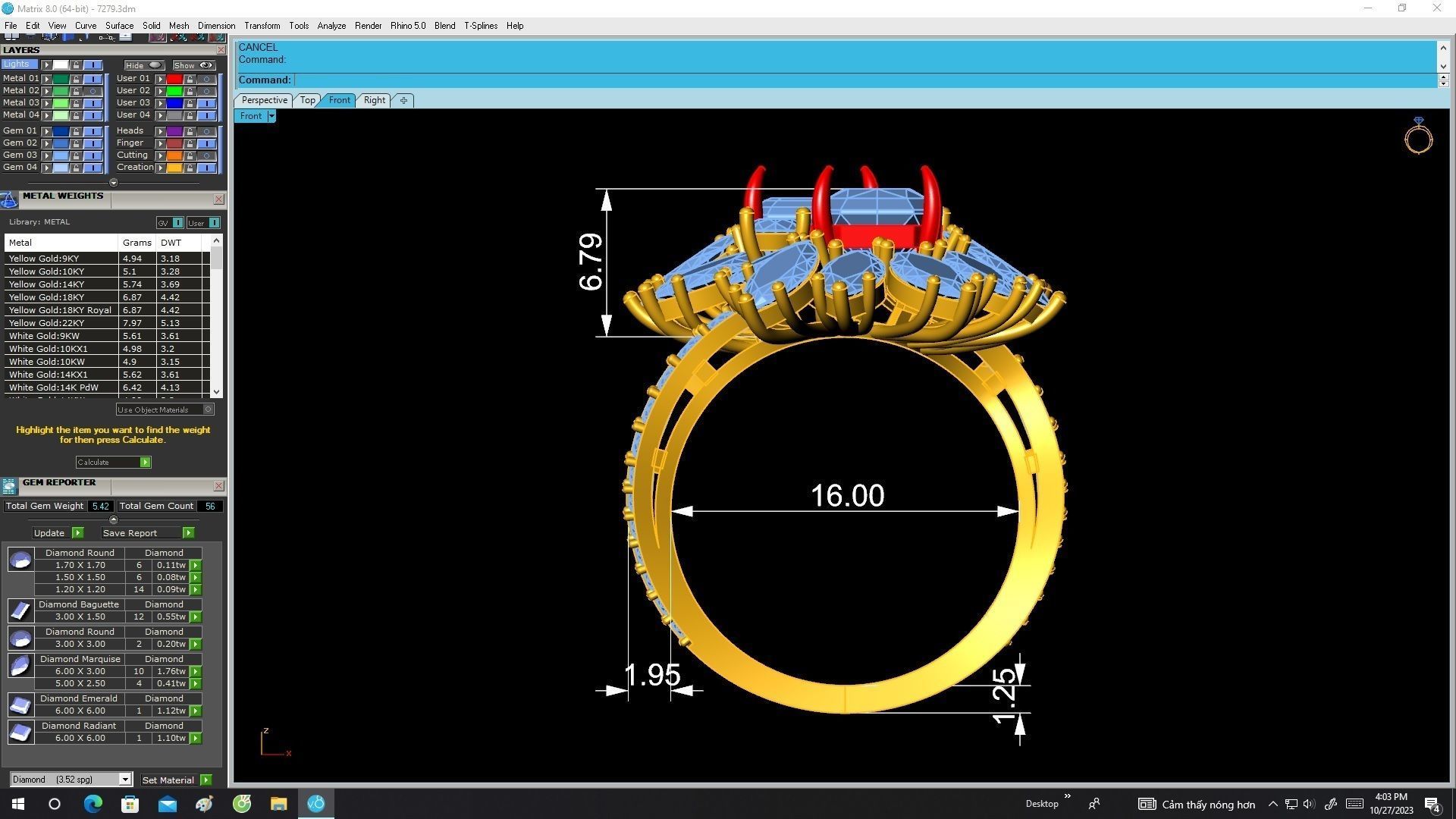 7279 non traditional diamond women ring 3D print model_6