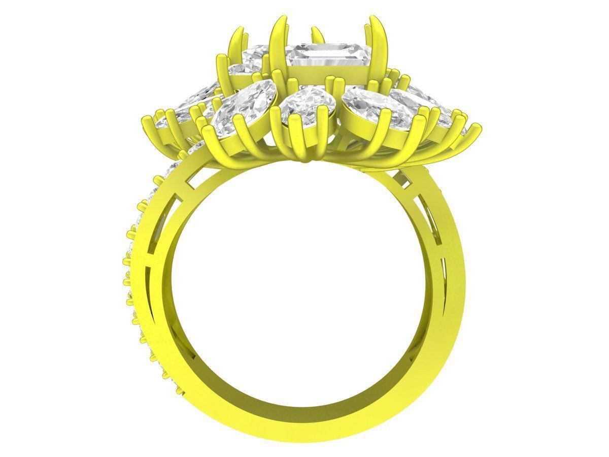 7279 non traditional diamond women ring 3D print model_3