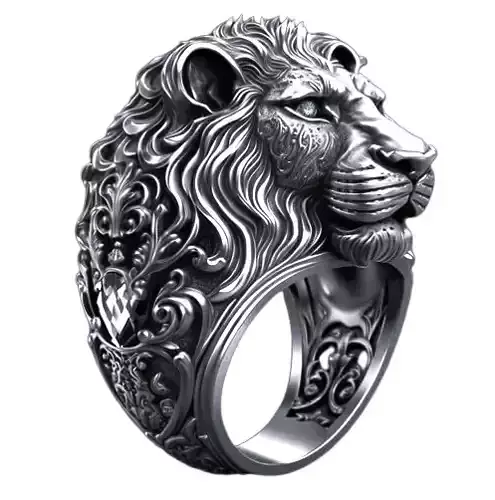 Lion Ring 3D print model