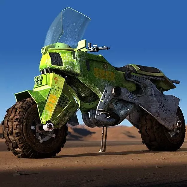 Dakar rally bike 3D model_0