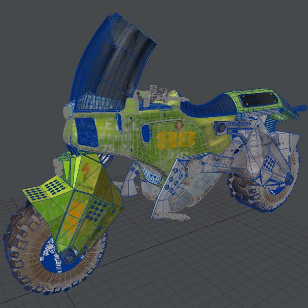 Dakar rally bike 3D model_2