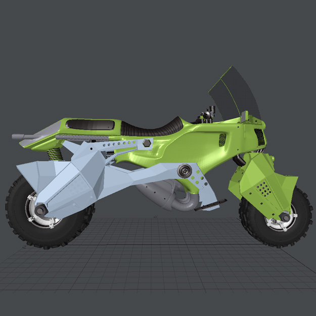 Dakar rally bike 3D model_1