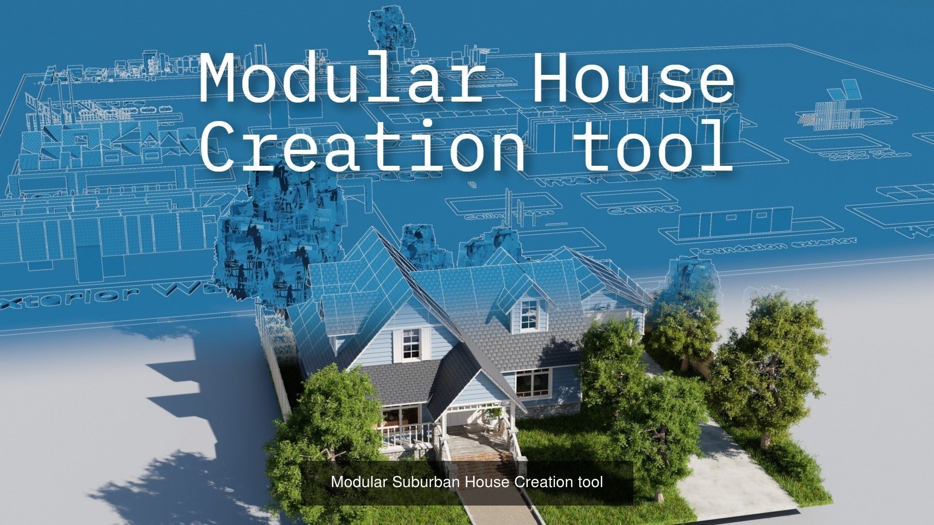 Modular Classic Style American Villas and Mansions 5 House pack 3D Model Collection_8