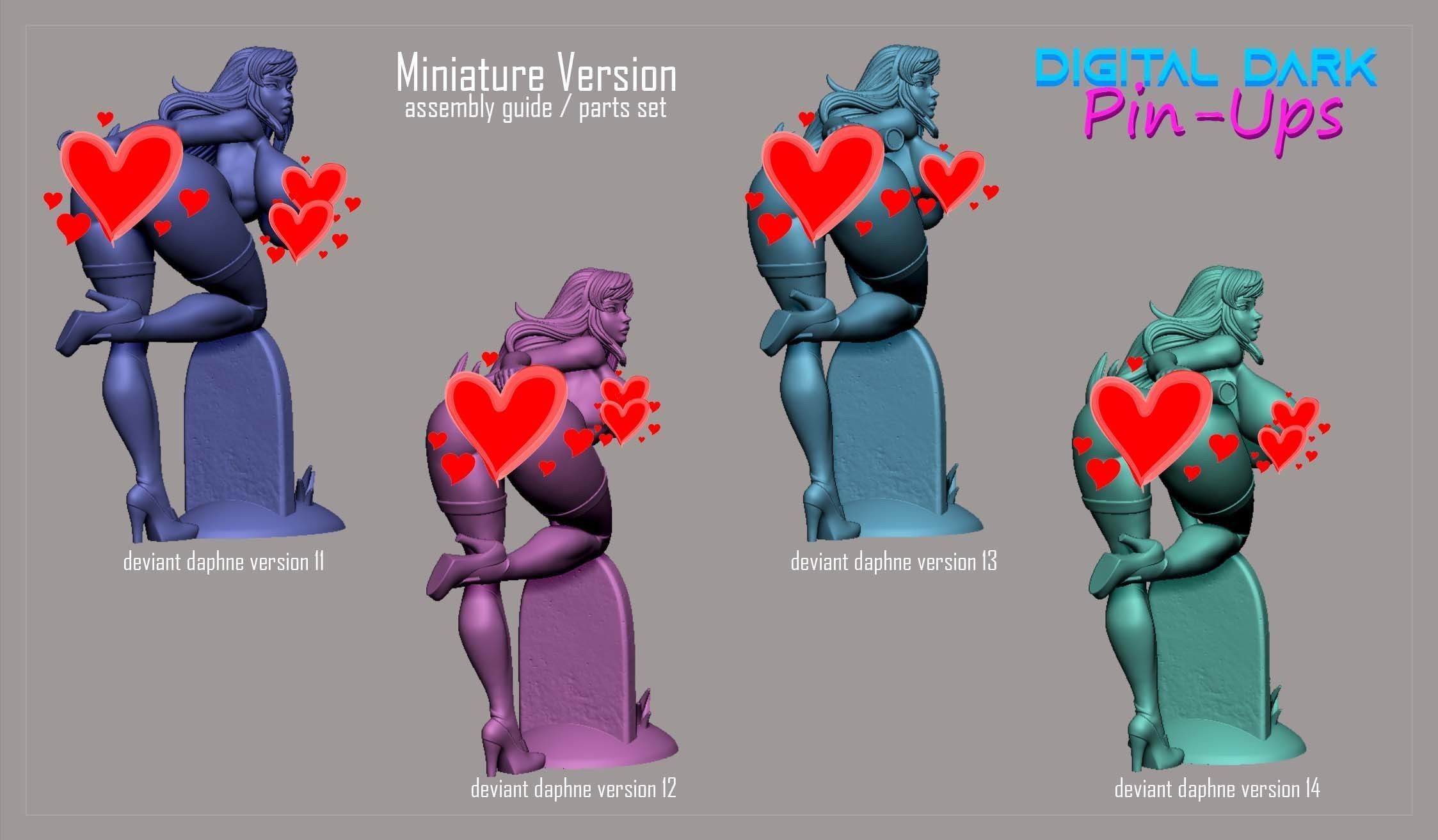 Daphne Blake with NSFW version and Miniatures 3D print model_17