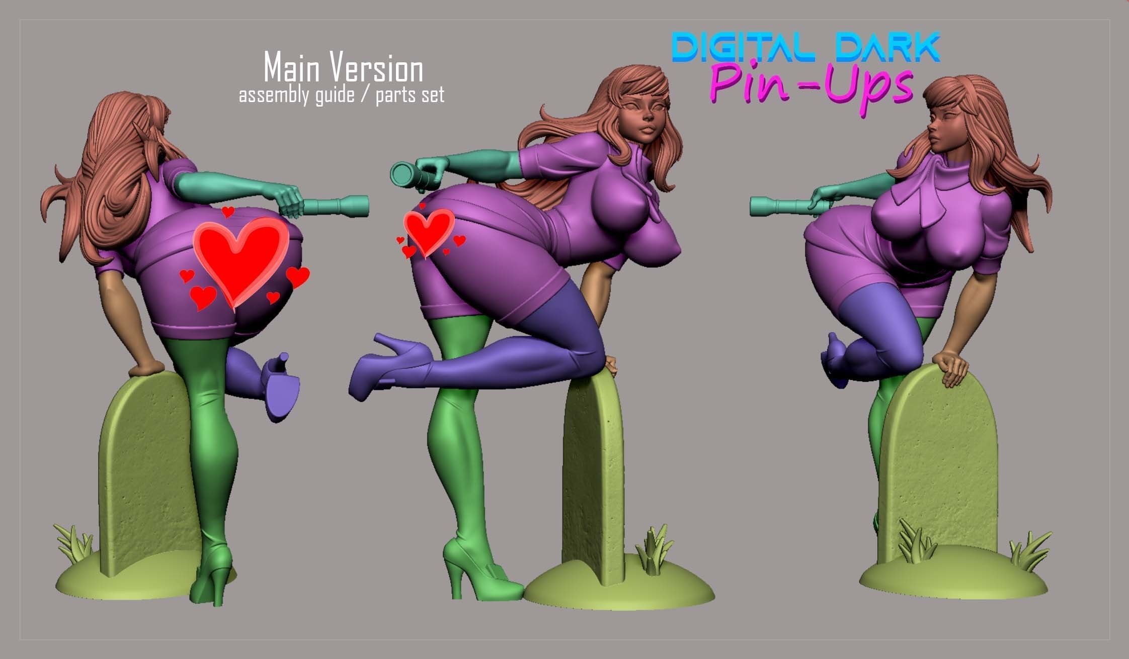Daphne Blake with NSFW version and Miniatures 3D print model_12