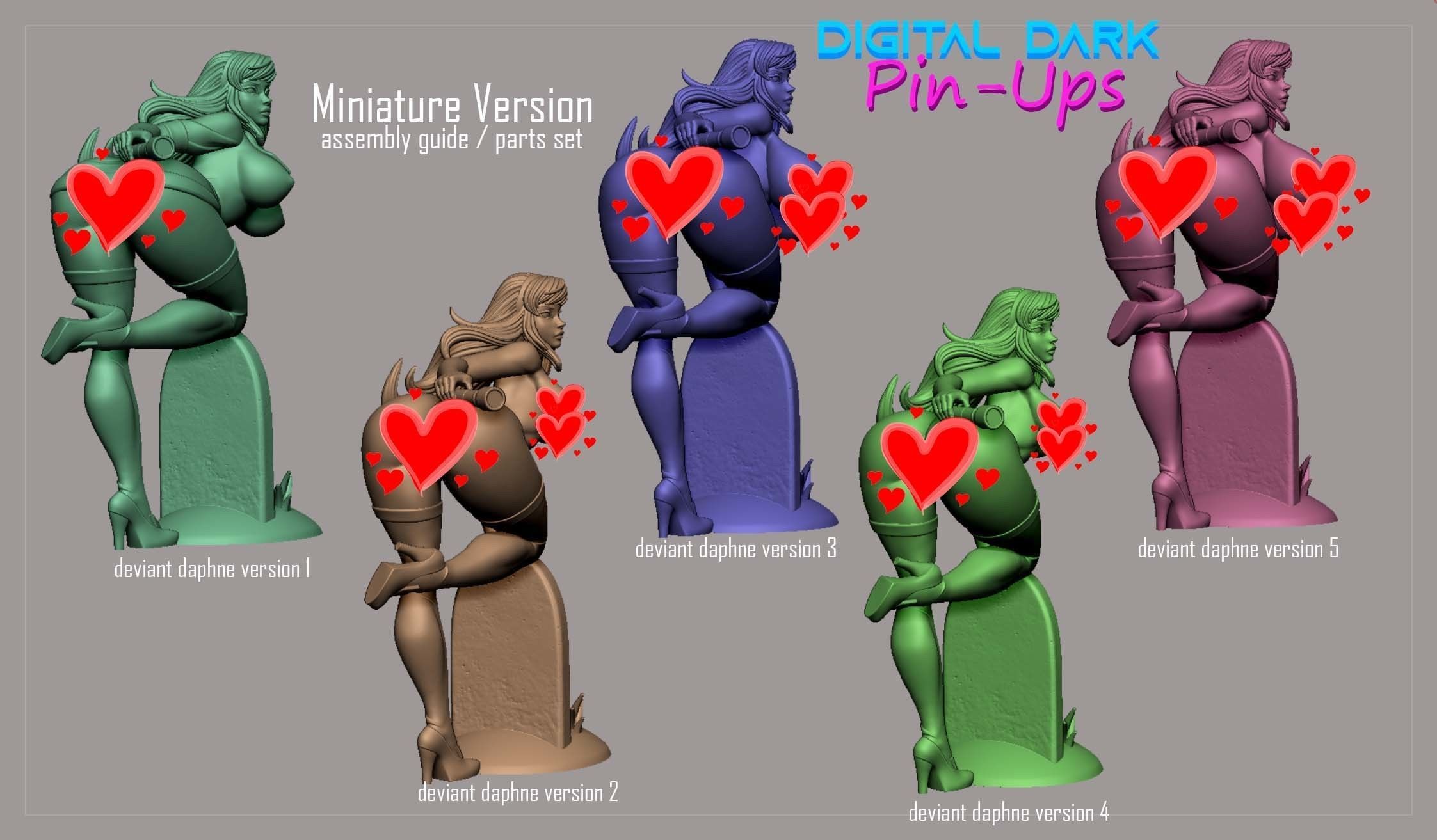 Daphne Blake with NSFW version and Miniatures 3D print model_15