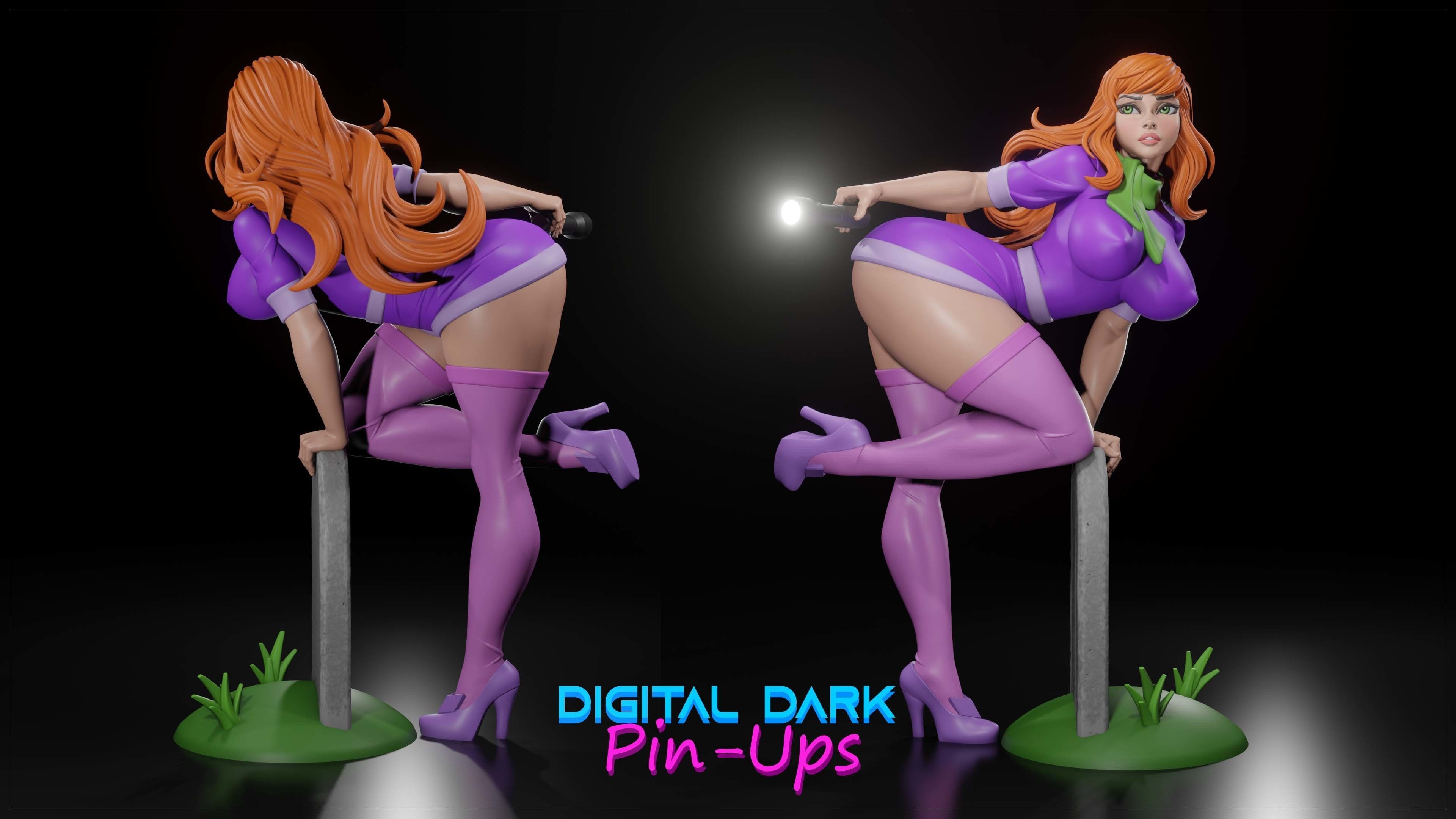 Daphne Blake with NSFW version and Miniatures 3D print model_1