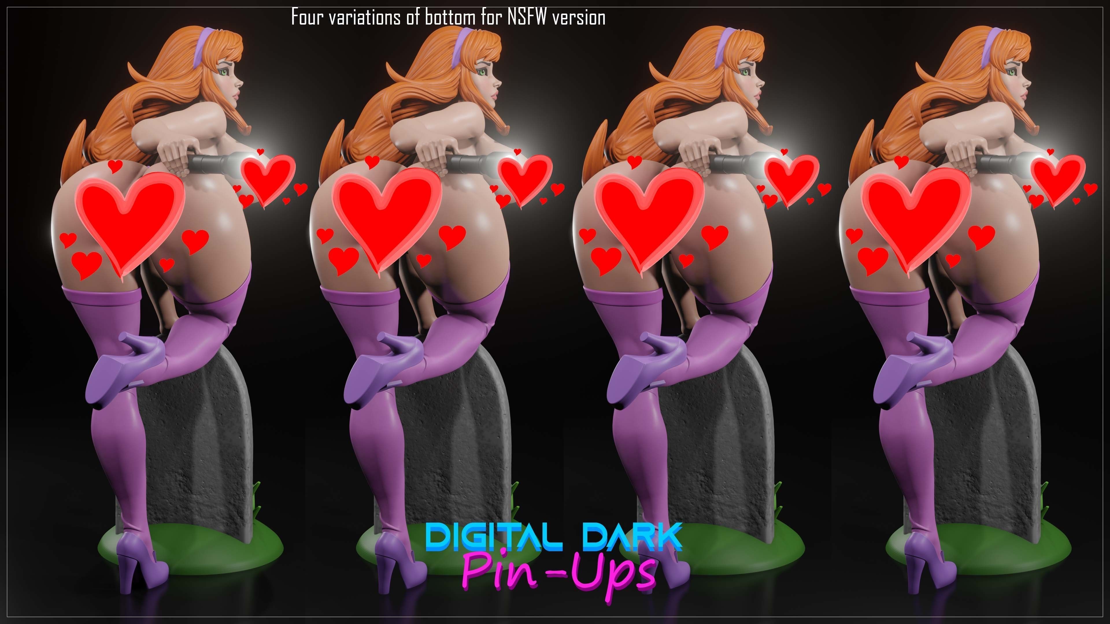 Daphne Blake with NSFW version and Miniatures 3D print model_3