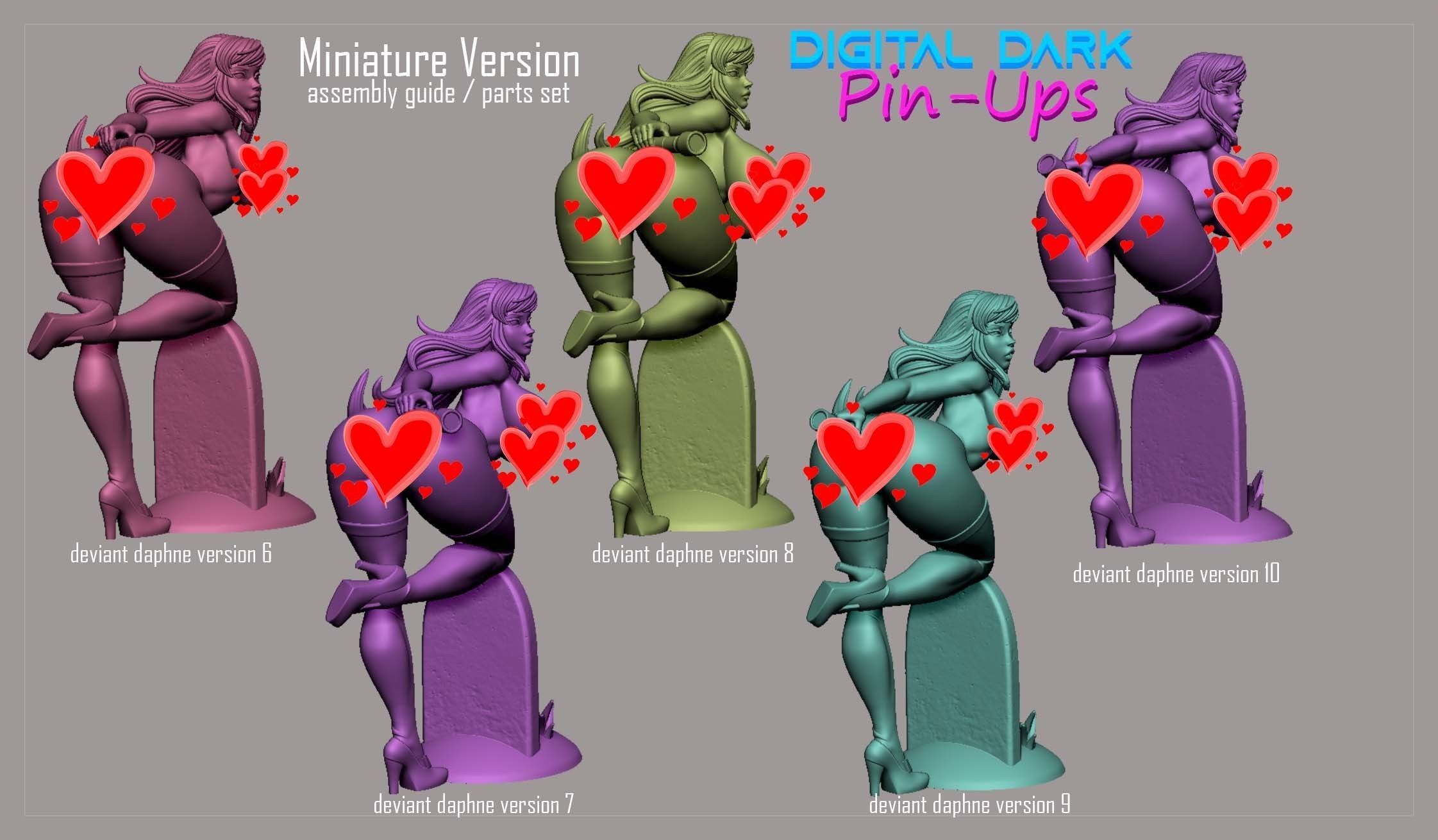 Daphne Blake with NSFW version and Miniatures 3D print model_16
