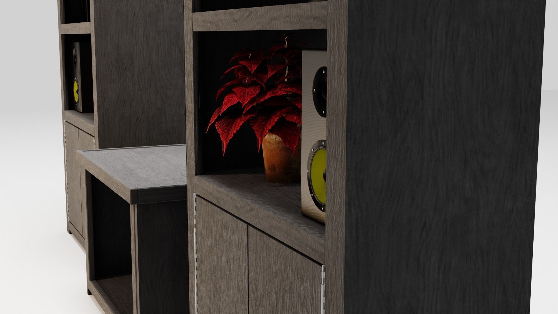 Shaker Style Shelves 3D model_1