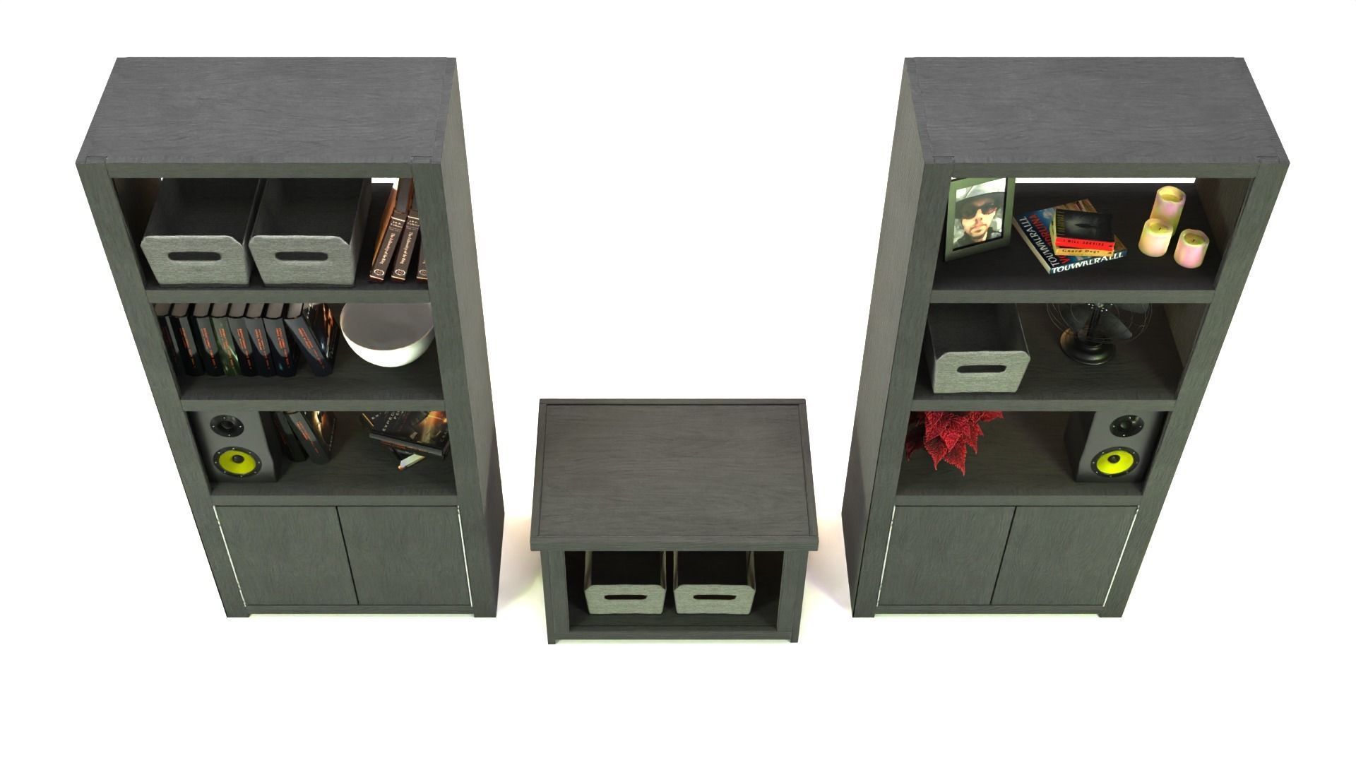 Shaker Style Shelves 3D model_7