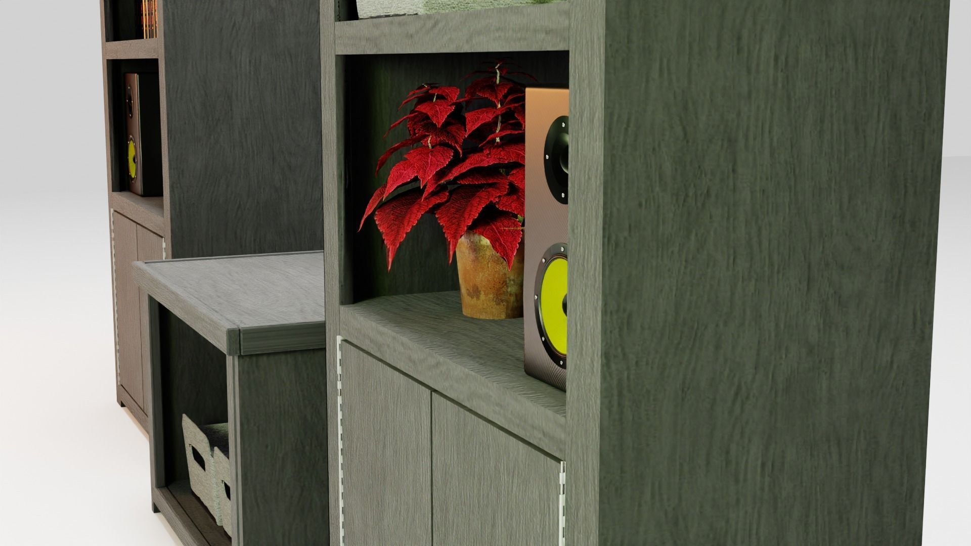Shaker Style Shelves 3D model_4