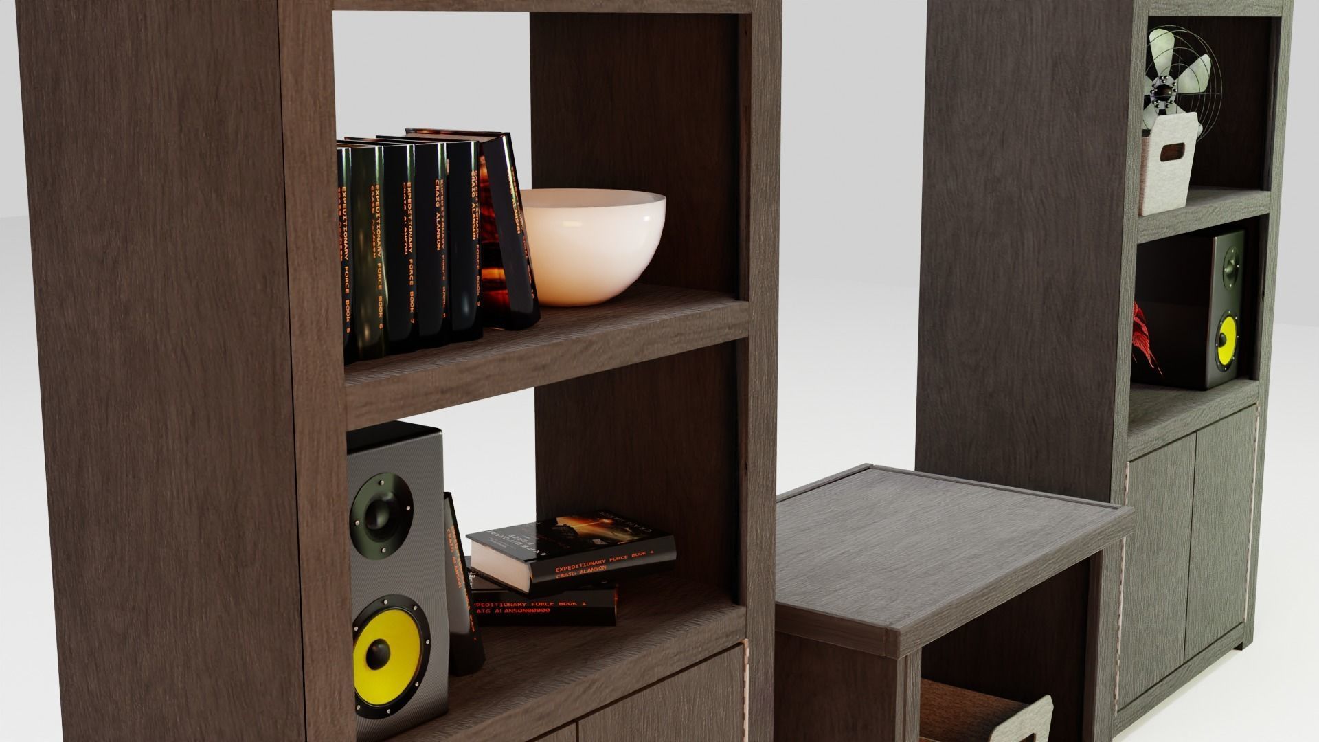 Shaker Style Shelves 3D model_2