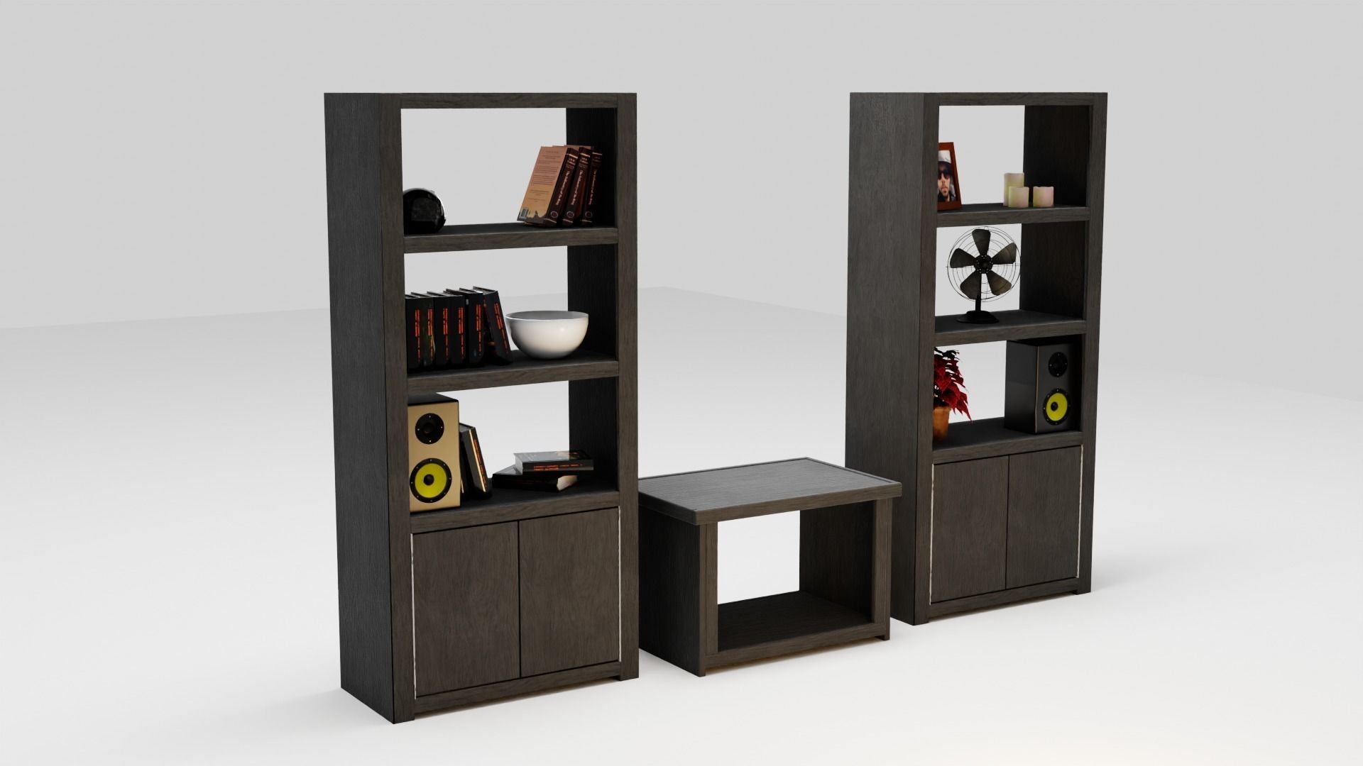 Shaker Style Shelves 3D model_8