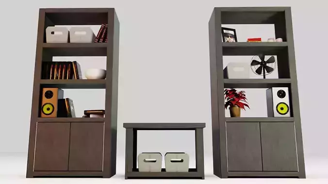 Shaker Style Shelves 3D model