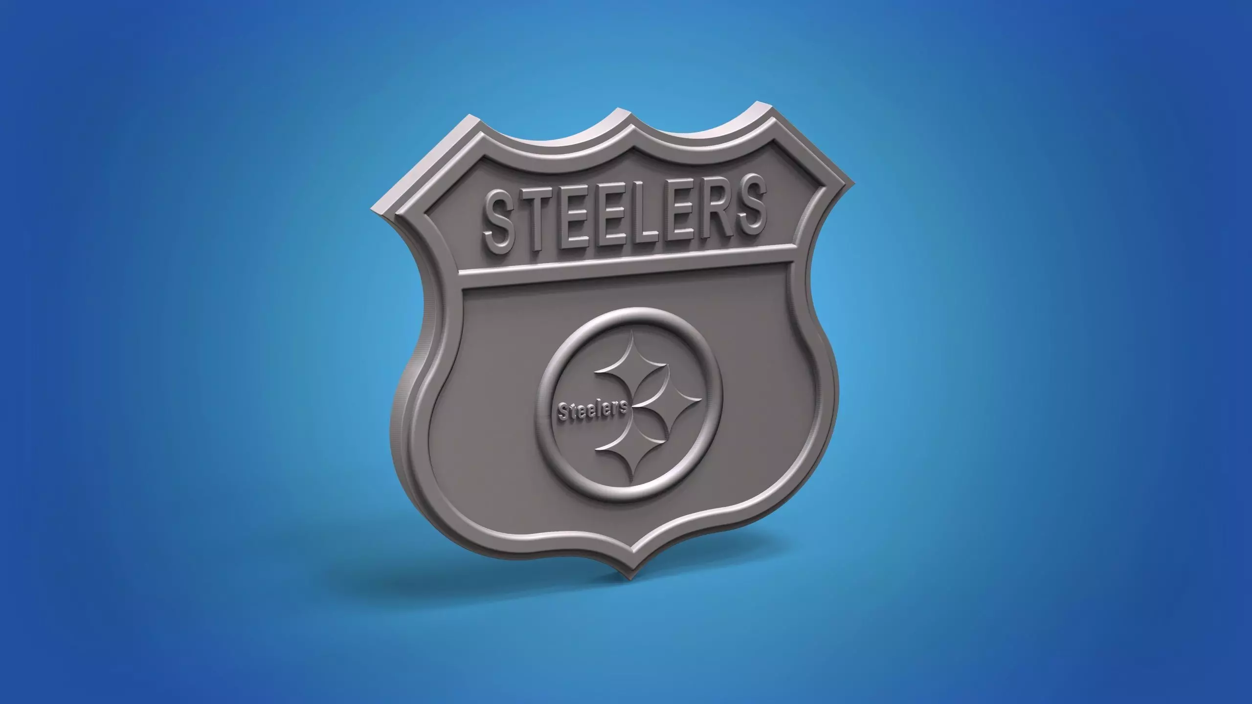 Steelers logo sign art STL model for CNC 3D printing 3D print model