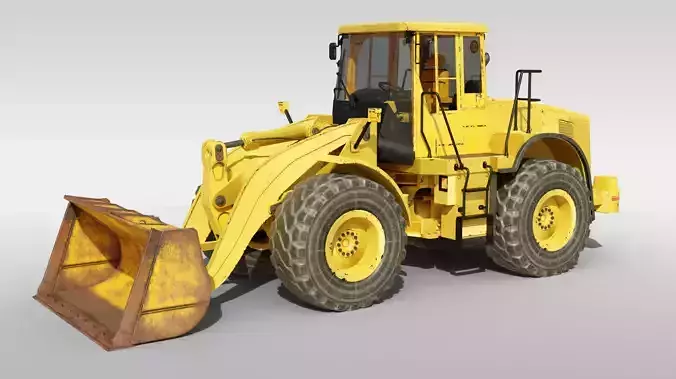 Realistic Bulldozer Loader Machine  Low-poly 3D model