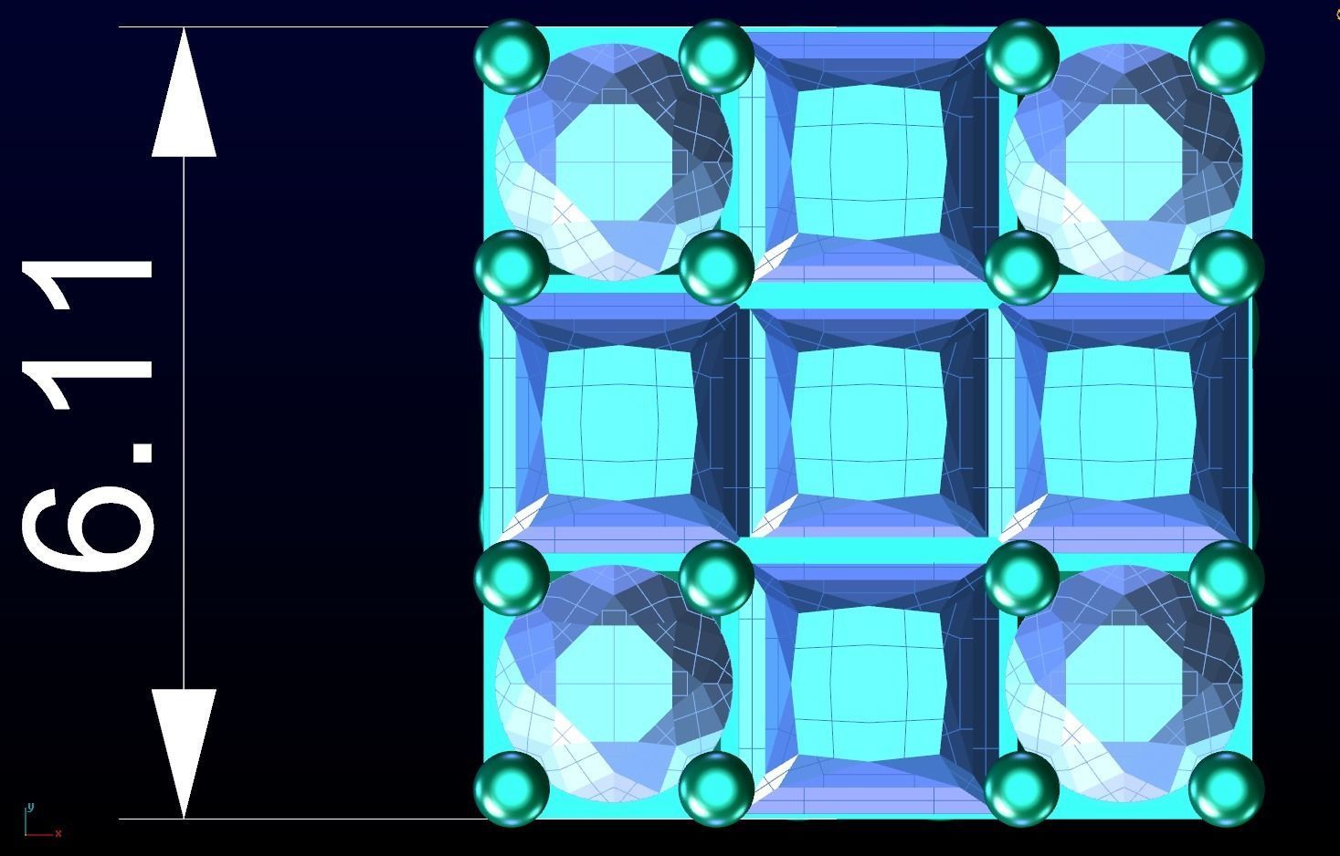 Diamond Cluster Stud Earrings 3 Free 3D print model_2