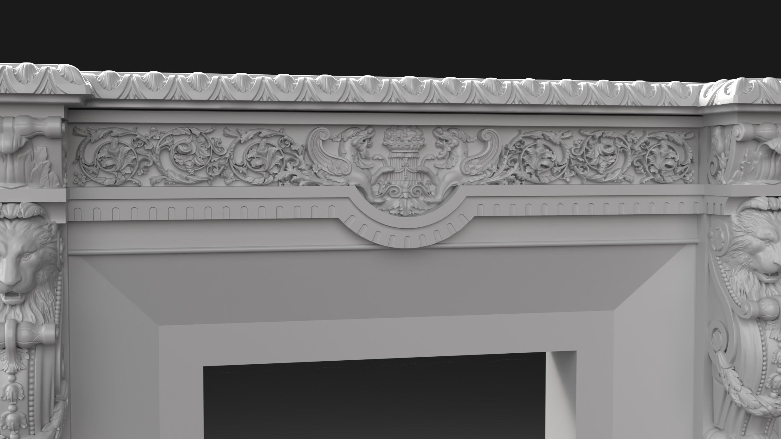 CNC Fireplace Sculpted Ornament set vol 1 3D print model_4