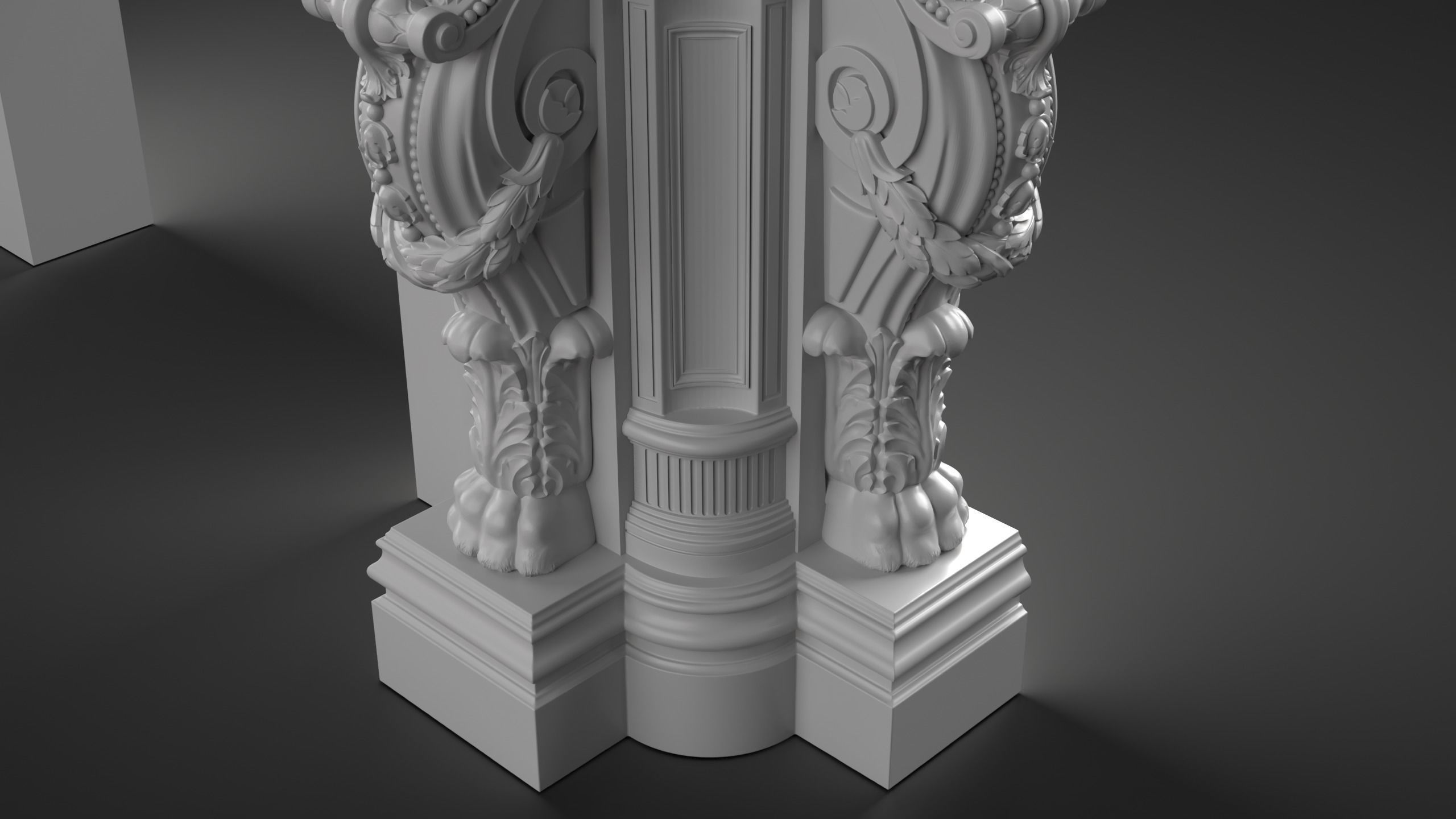CNC Fireplace Sculpted Ornament set vol 1 3D print model_3