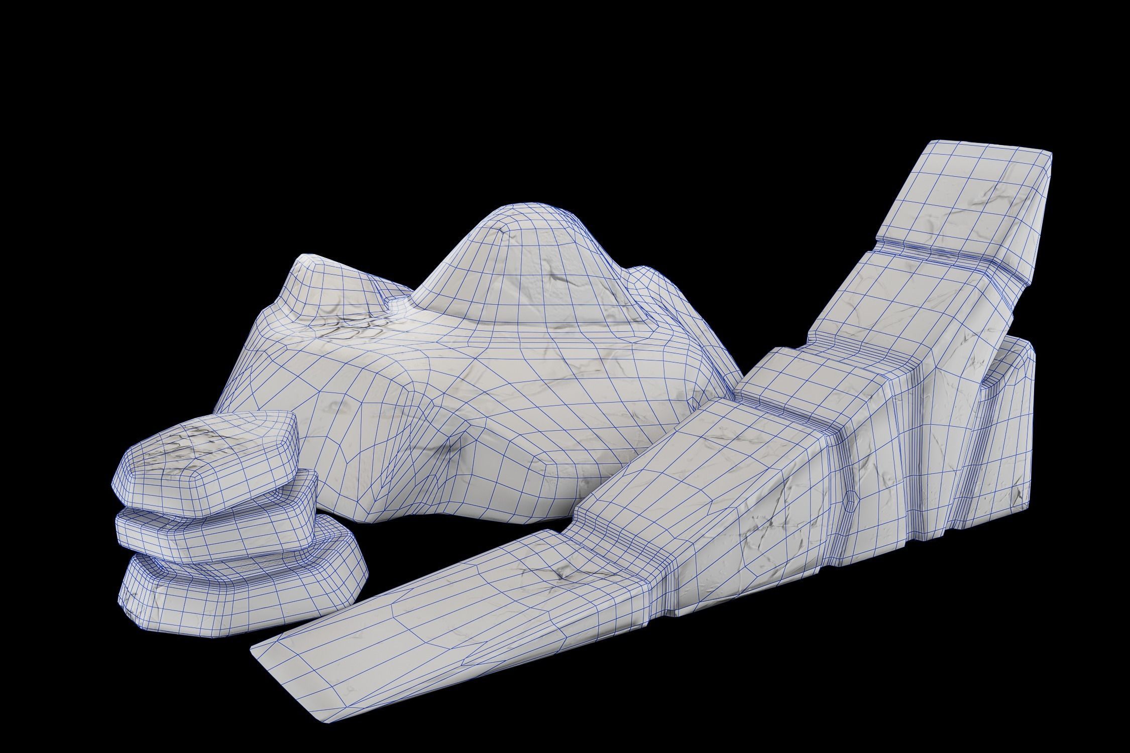 15 Stylized Rocks 3D Model - Vol 01 Low-poly 3D model_4