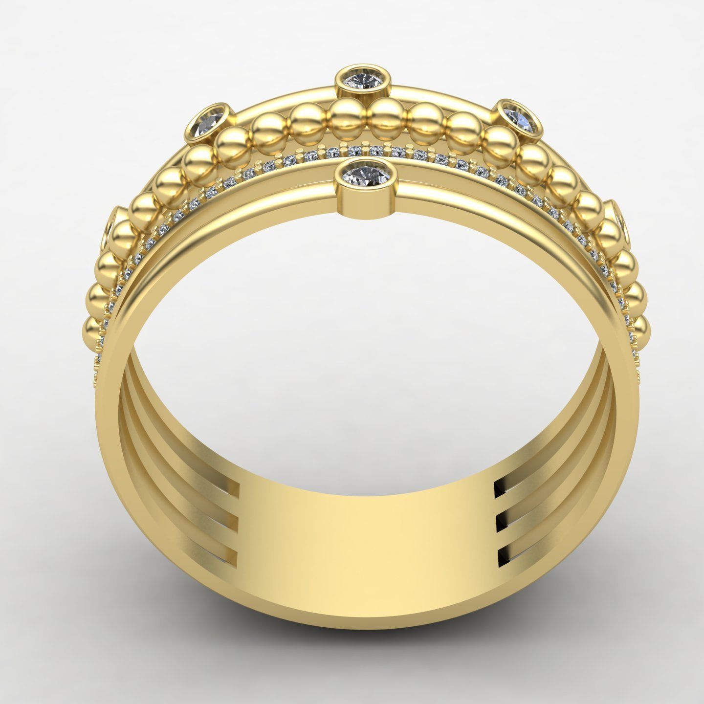 woman ring 3D print model_1