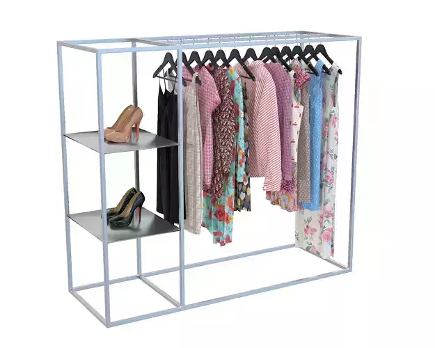 Womens Wardrobe Clothes vol2 Low-poly 3D model