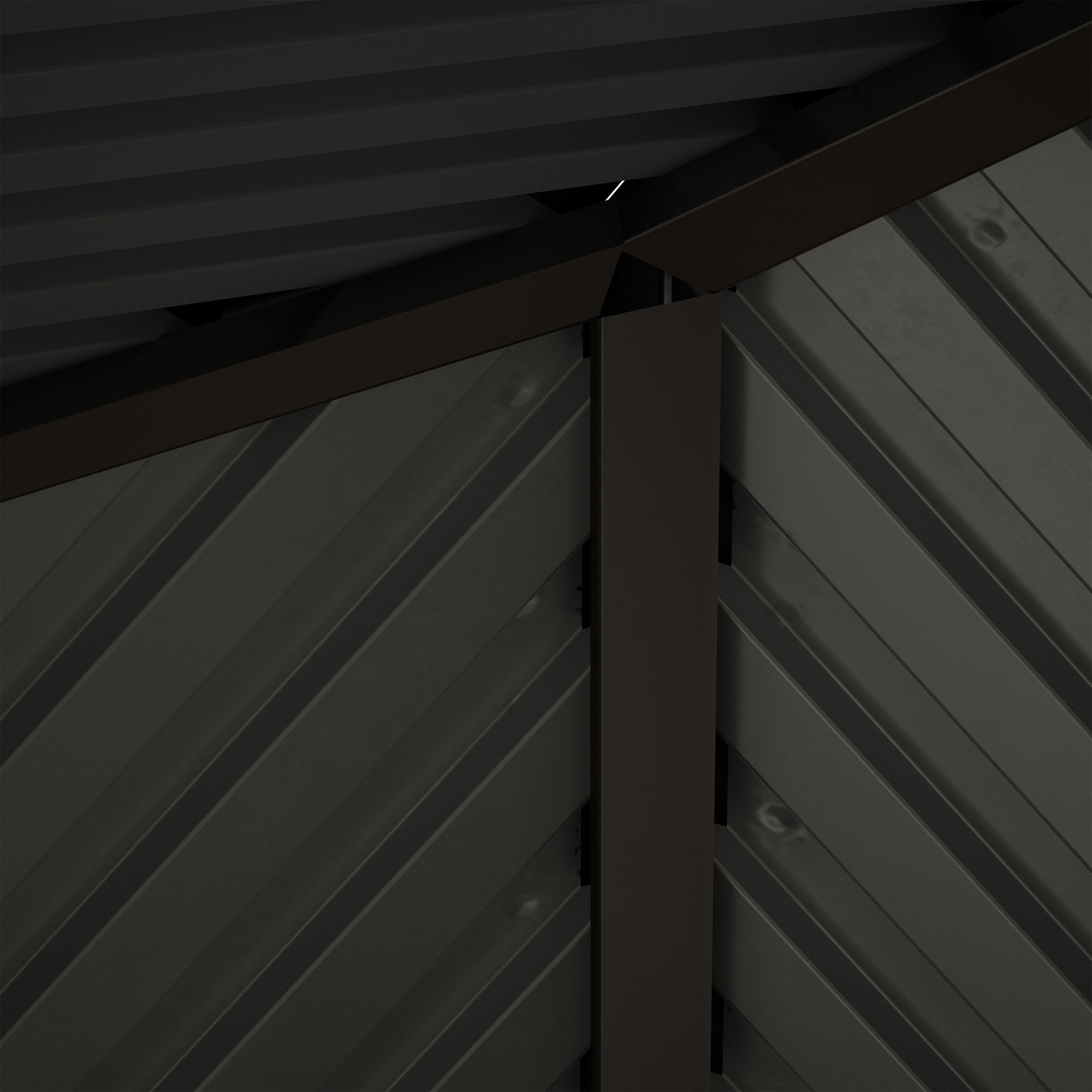 Metal Canopy Gazebo Roof 3D model_13